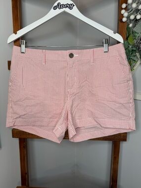 Old Navy Everyday Shorts 3.5” Inseam Pink/ White Striped Shorts